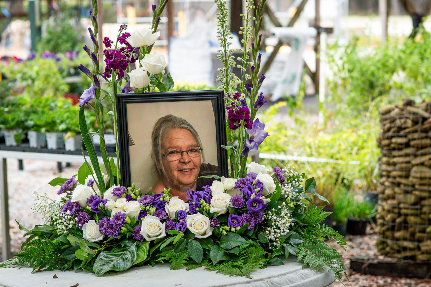"Memories of you" sympathy arrangement