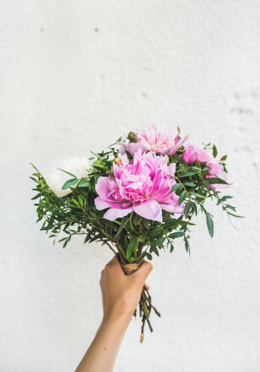 Peony hand tied prom special bouquet (out of season)