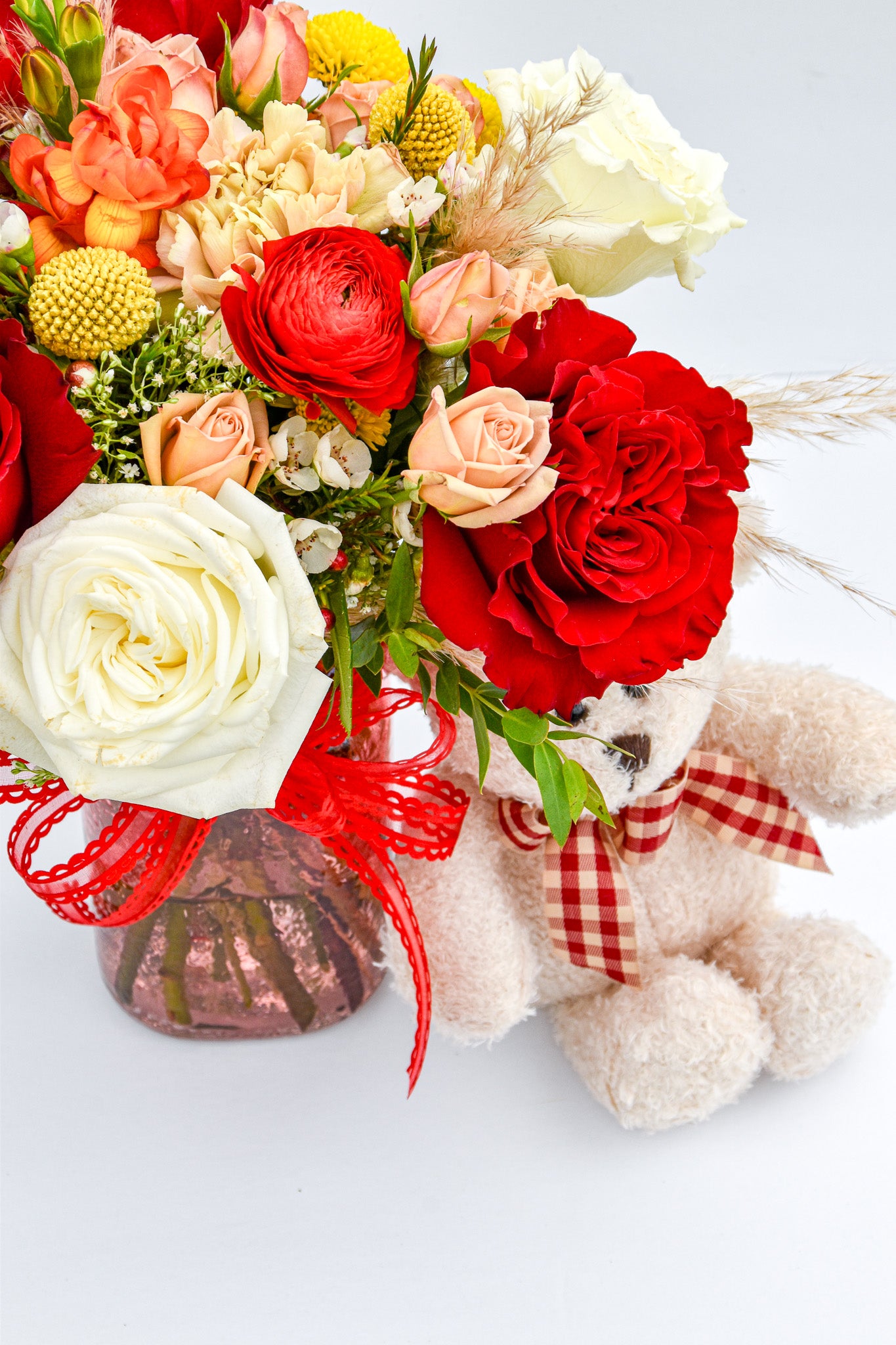 "Forever Romance" floral arrangement in the jar