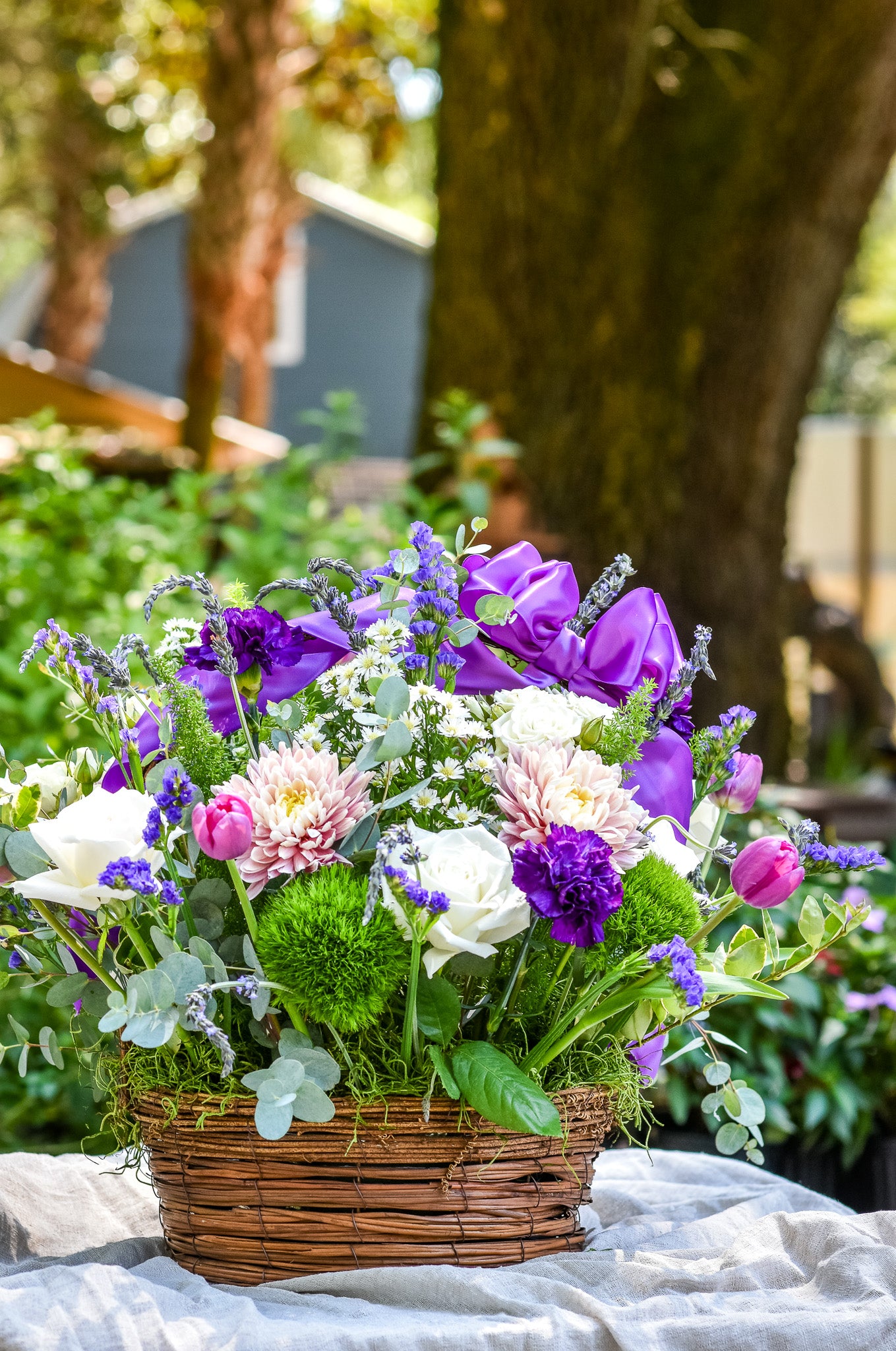 "Lavender fields" Sympathy Basket