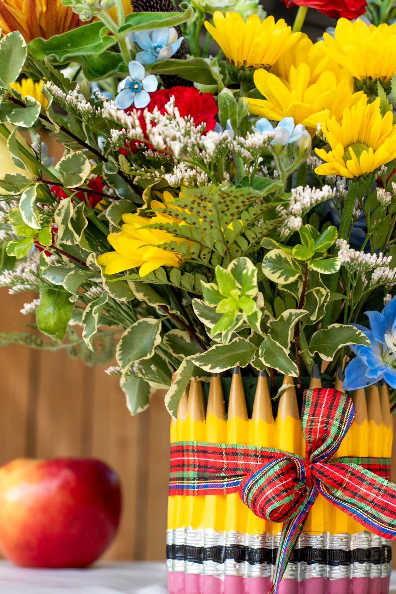 "ABCs" flower arrangement for a teacher