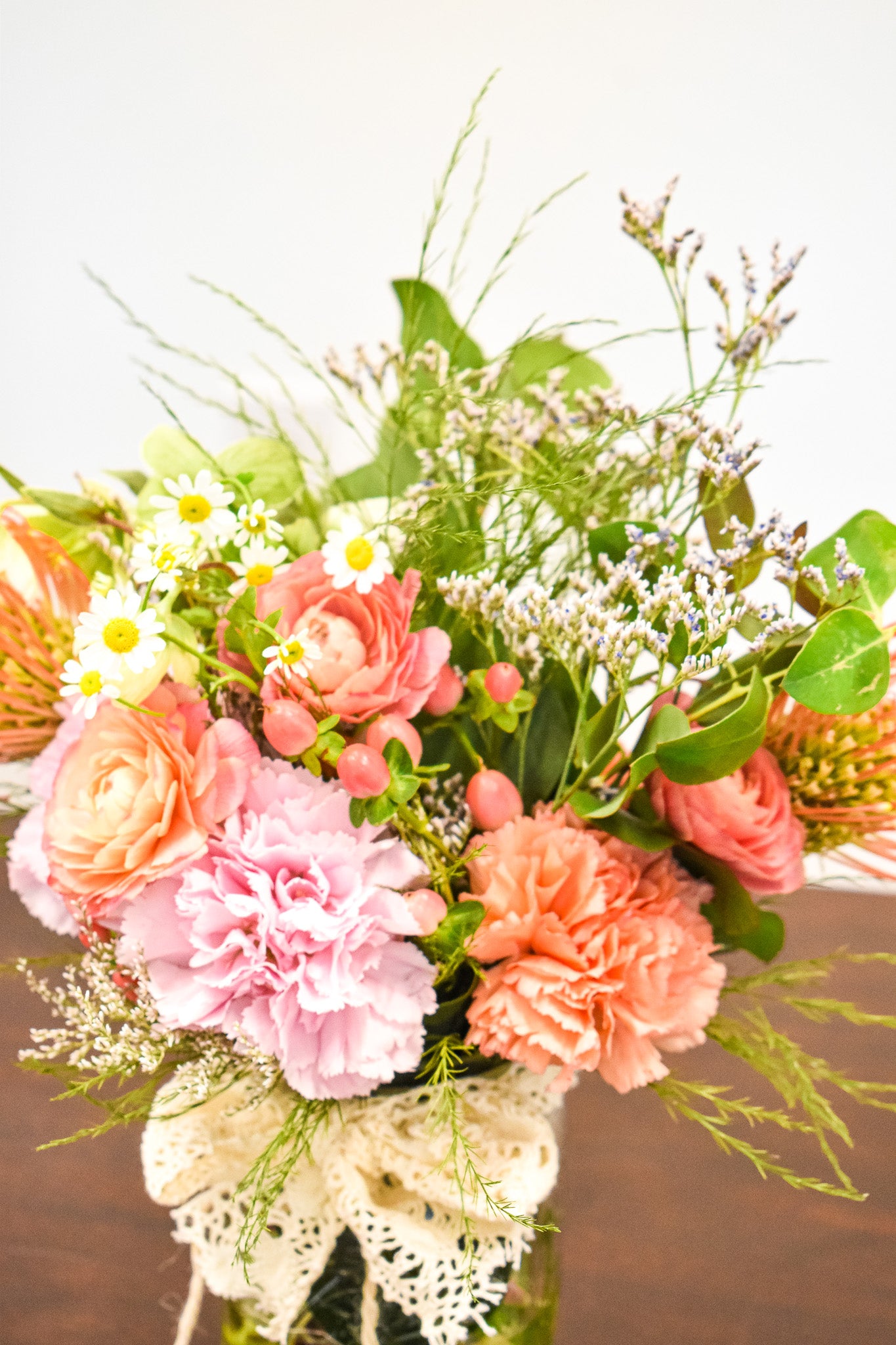 "You got this" flower arrangement in the jar