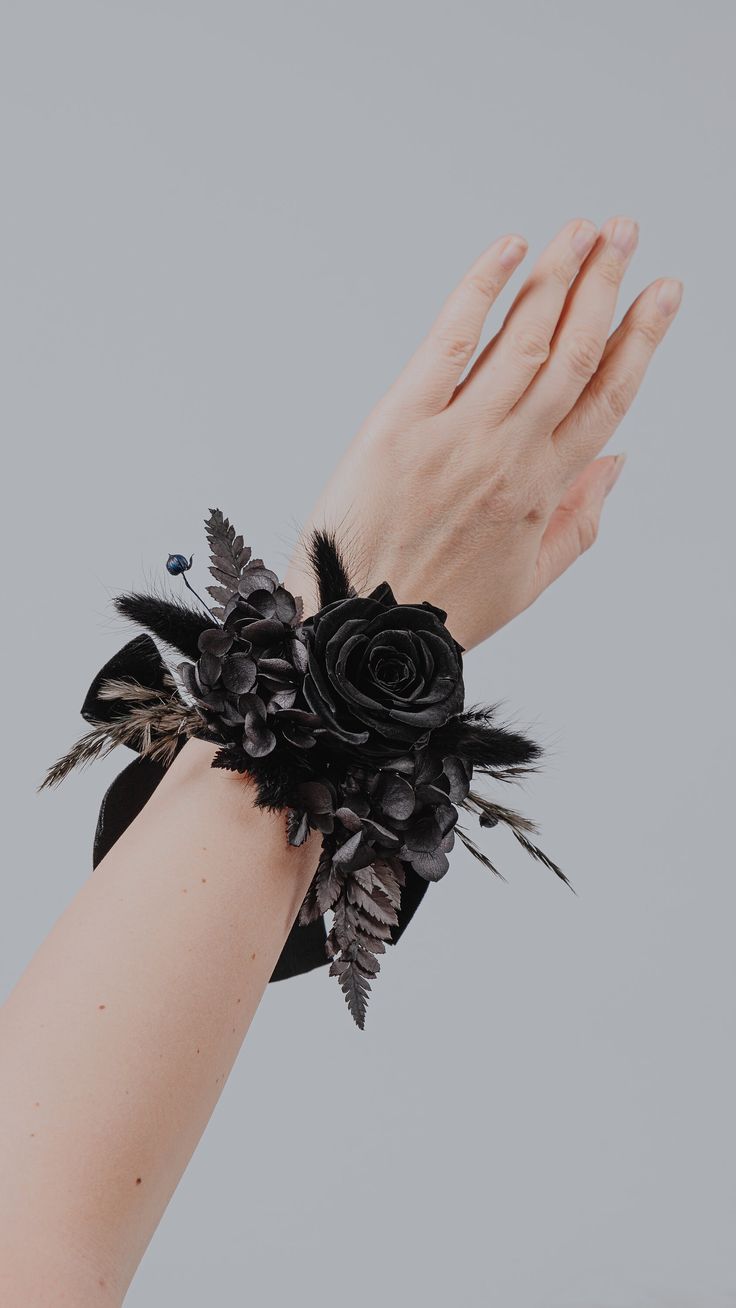 Black flowers & Black Feathers